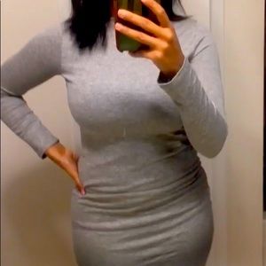 Grey long sleeve dress